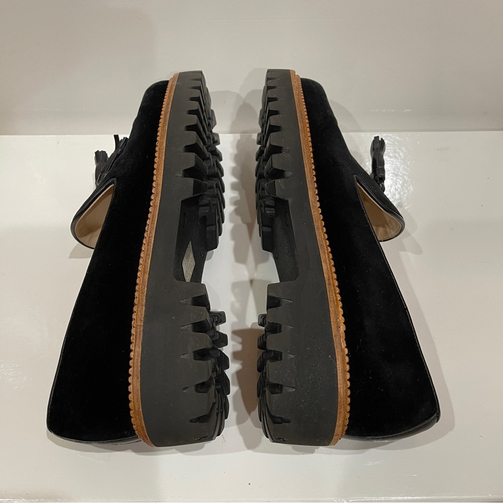 Jon Josef Anthropologie Womens Gogo Lug Sole Loafers Size US 10 EUR 40 Black - Picture 13 of 16